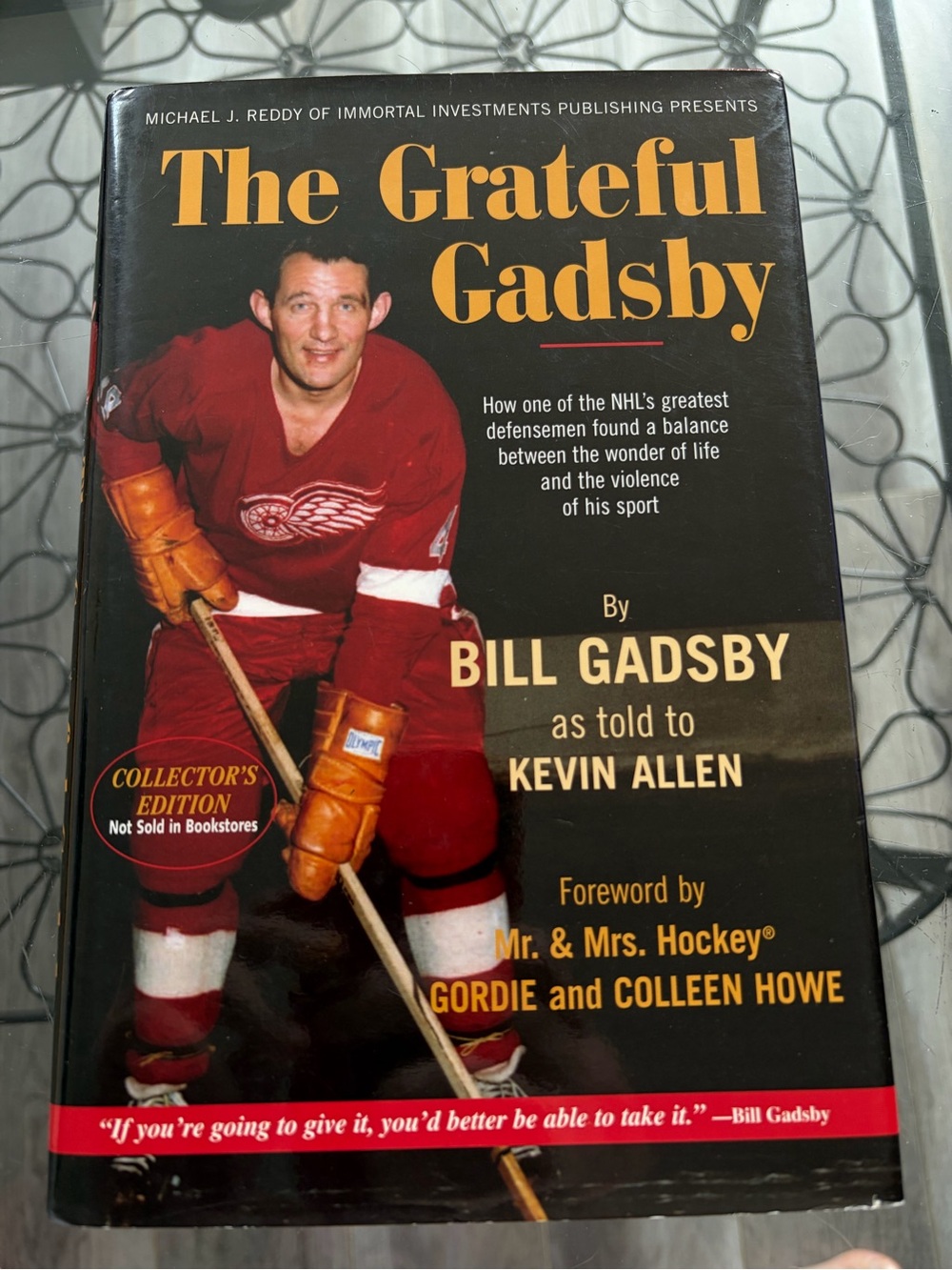The Grateful Gadsby & Mr Hockey Gordie Howe Dual Signed Autograph Book COA